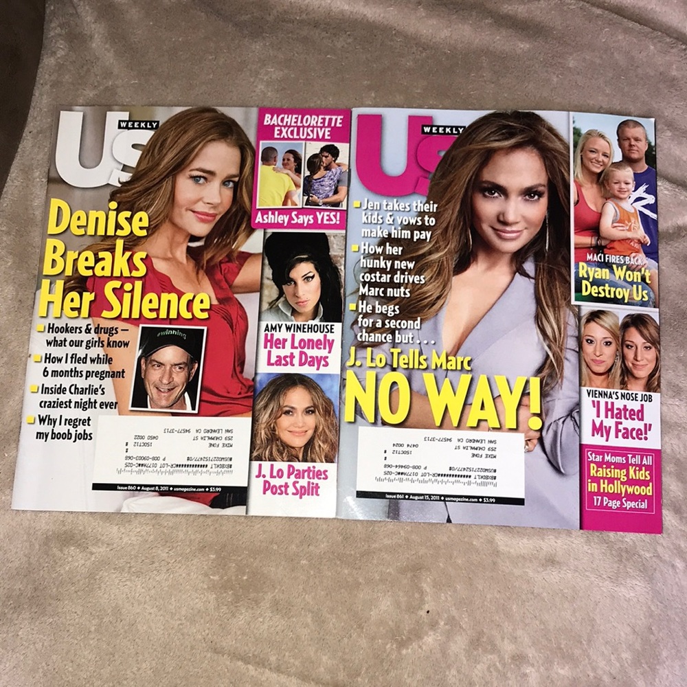 US Weekly Magazines 💕 bundle of two Vintage